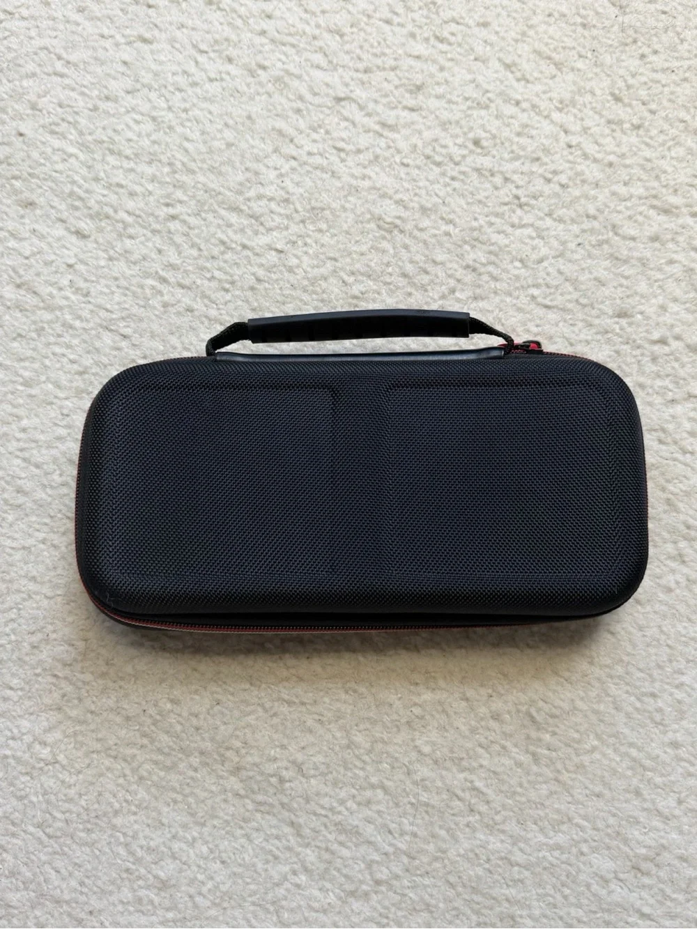 Nintendo Switch Official Black Red Carrying Case + 2 Game Card Holders & Earbuds